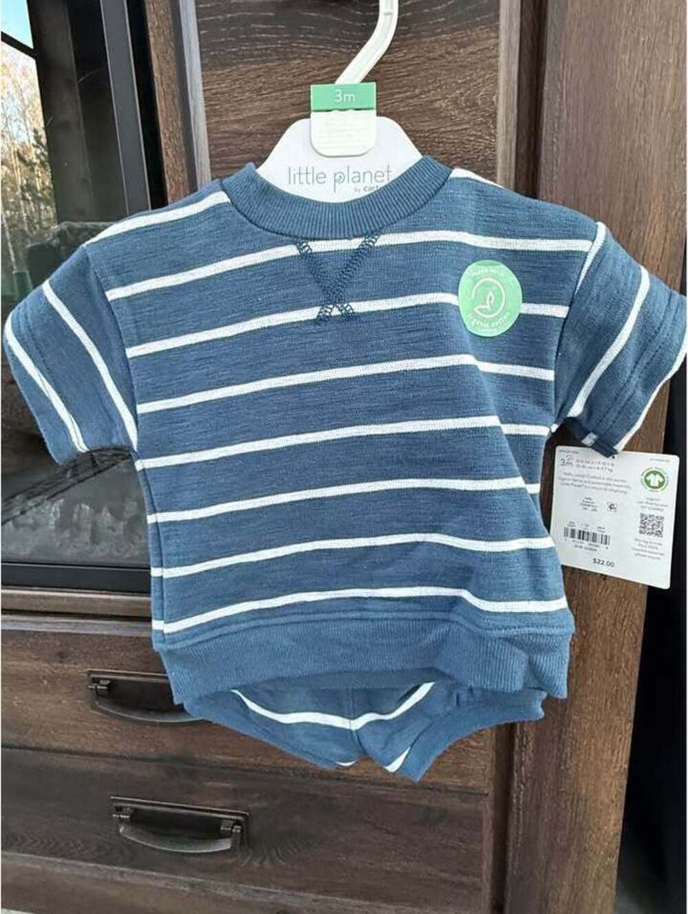 NWT Little Planet Organic cotton shirt snd short set size 3 months